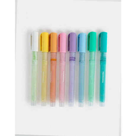 Set De 8 Resaltadores Acrílicos Combinacion Multicolor