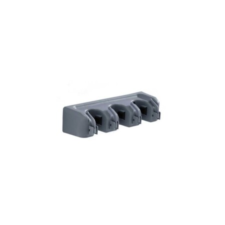 SOPORTE PARA 3 ESCOBAS 26X6,5CM GRIS