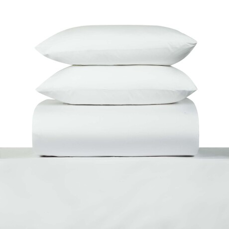 JUEGO DE SÁBANAS 1 PLAZA ALGODON BLANCO COTTON BASIC 180 HILOS
