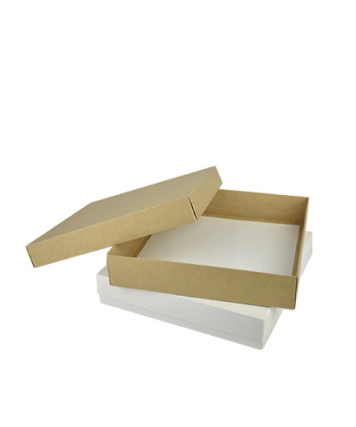 Caja 42 - 30x30x5,5 cm. REVERSIBLE BLANCO MADERA