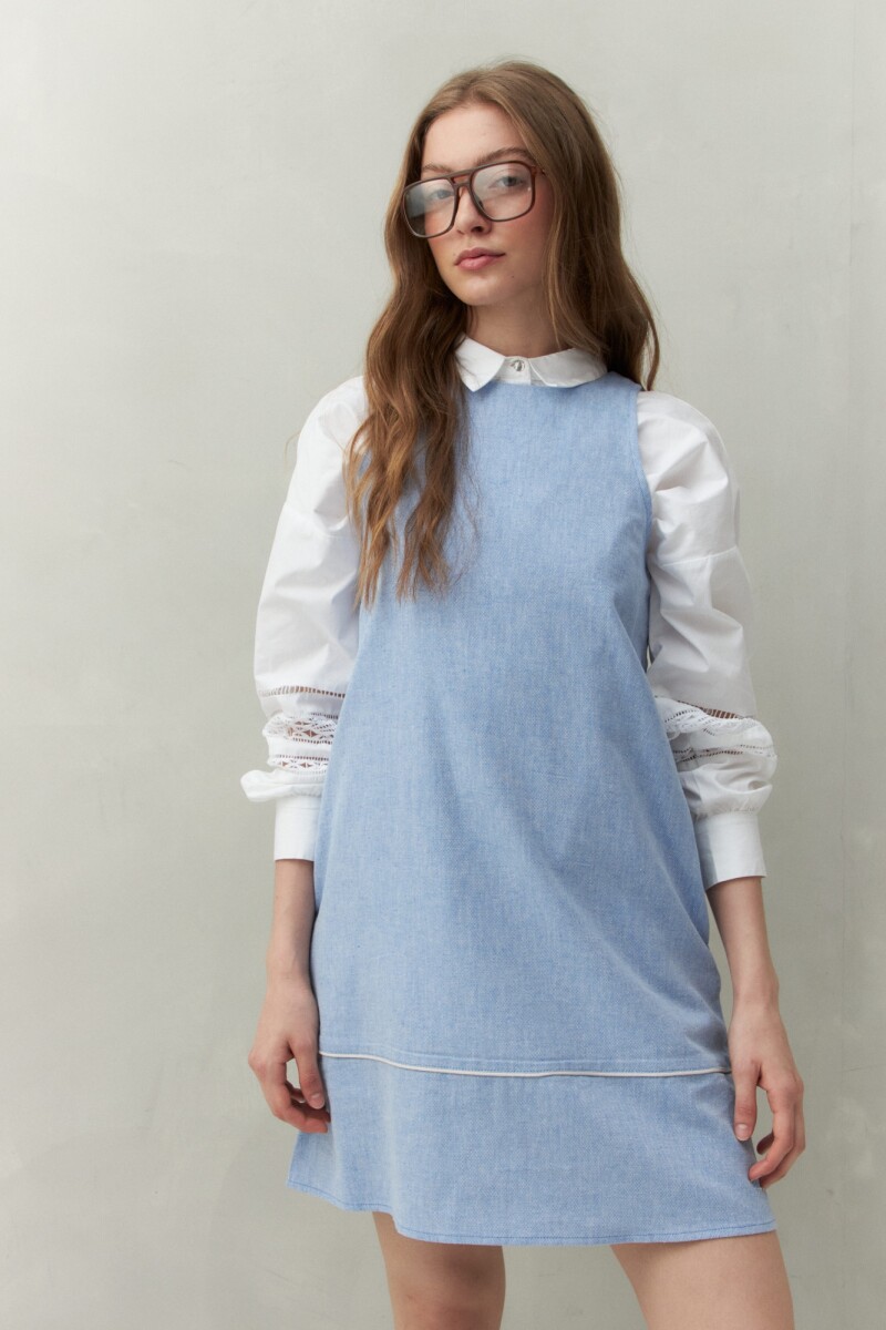 VESTIDO MARLON Azul Melange