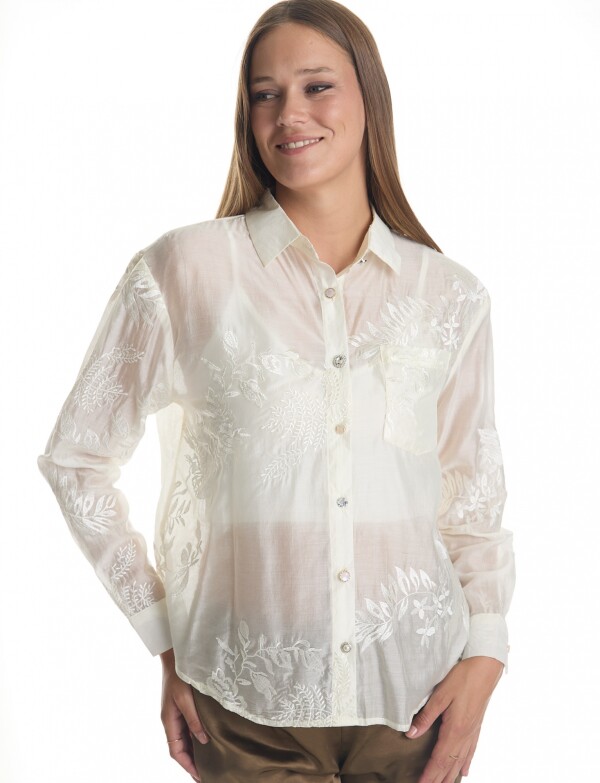 Camisa Bordada CRUDO