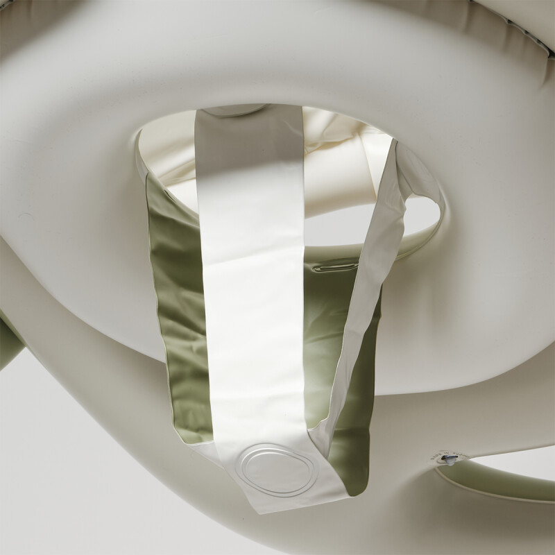 Sillón Inflable 1-3 años con techo Croc Khaki