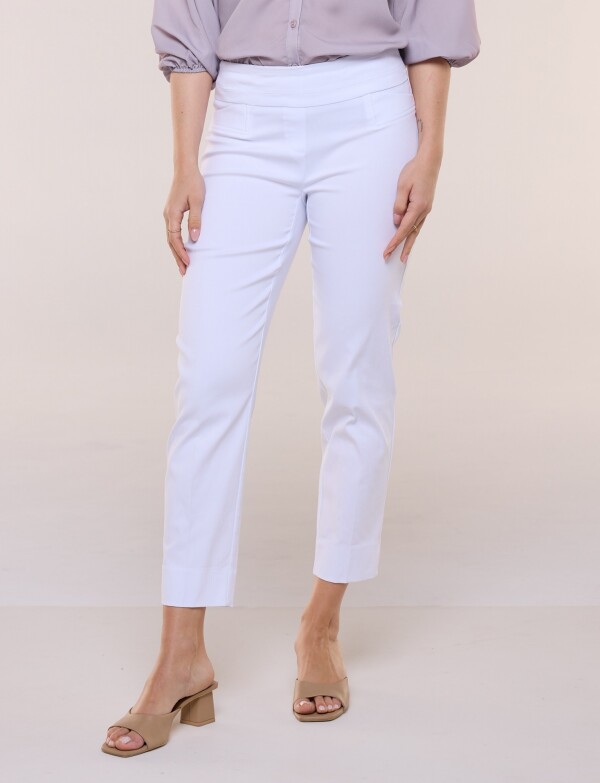 Pantalon Pretina Pespunteada BLANCO
