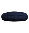 Almohadion Cuero 76x35cm oval grande Azul