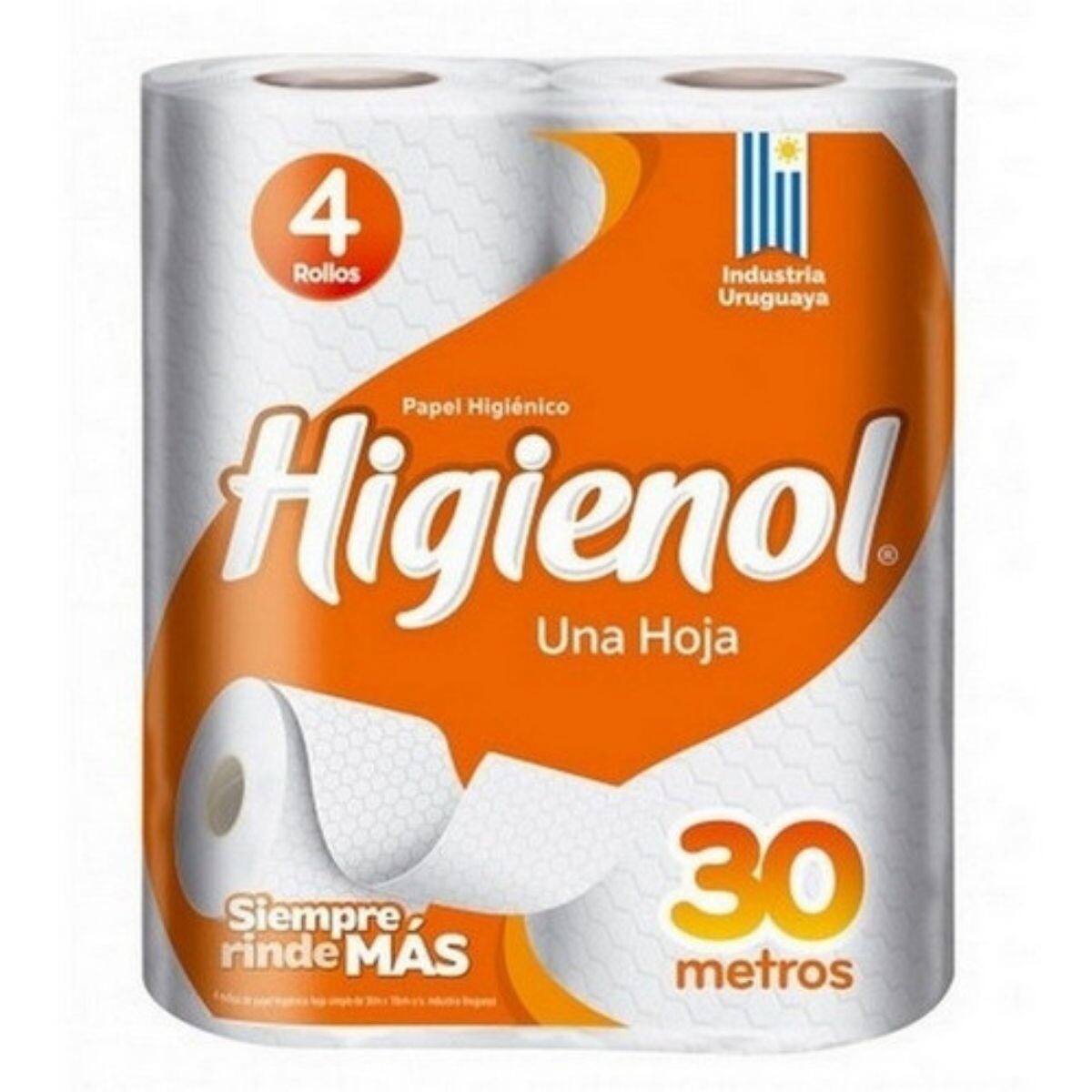 Papel Higiénico Higienol Una Hoja 30 MT - X 4 