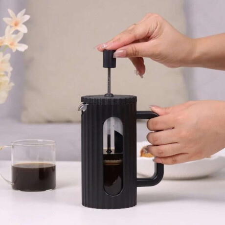 CAFETERA/TETERA FRENCH 350ML BOROSILICATO/PP NEGRO CATANIA