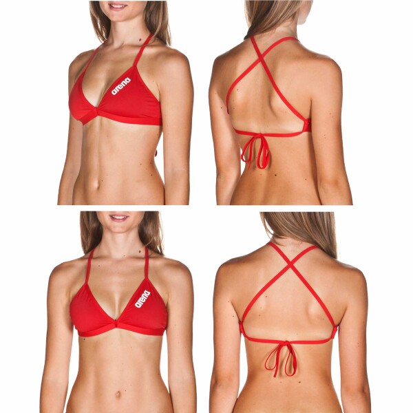 Malla Parte Superior De Entrenamiento Para Mujer Bikini Arena Solid Rojo