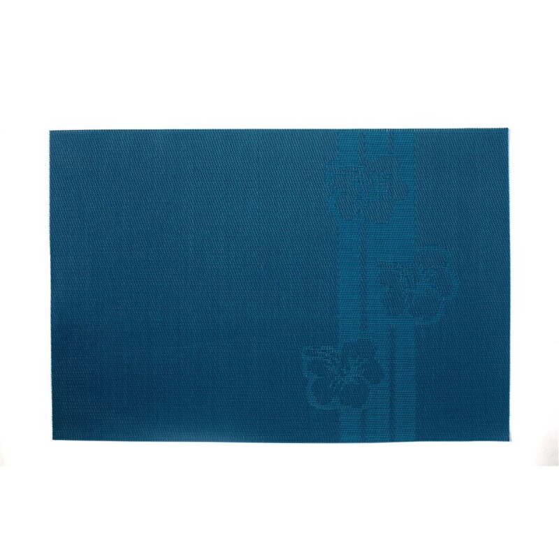 INDIVIDUAL PVC TURQUEZA C/FLORES 47*32CM INDIVIDUAL PVC TURQUEZA C/FLORES 47*32CM