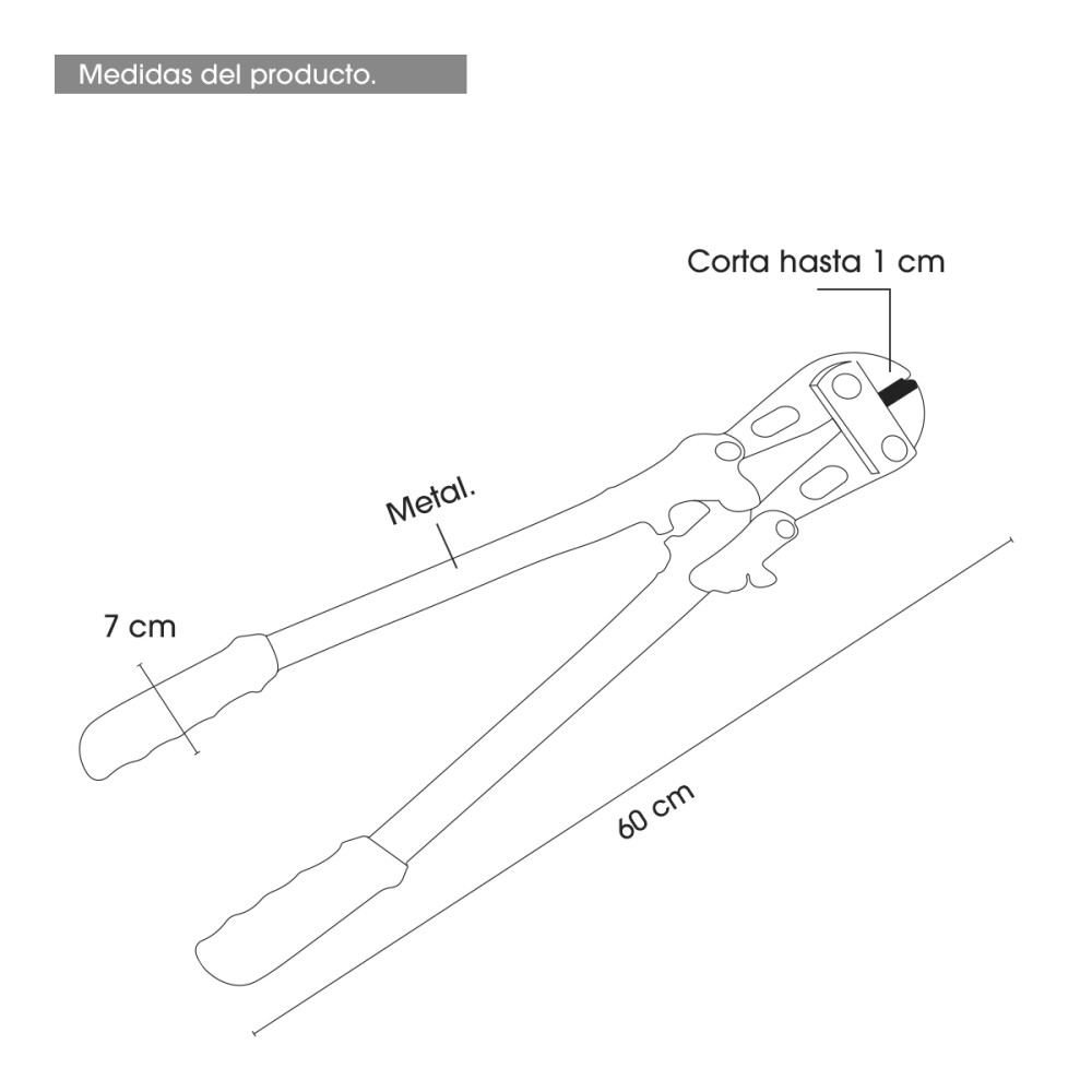 Alicate Tijera Corta Hierro Perno Cadena Alambre 24 Pulgadas Alicate Tijera Corta Hierro Perno Cadena Alambre 24 Pulgadas