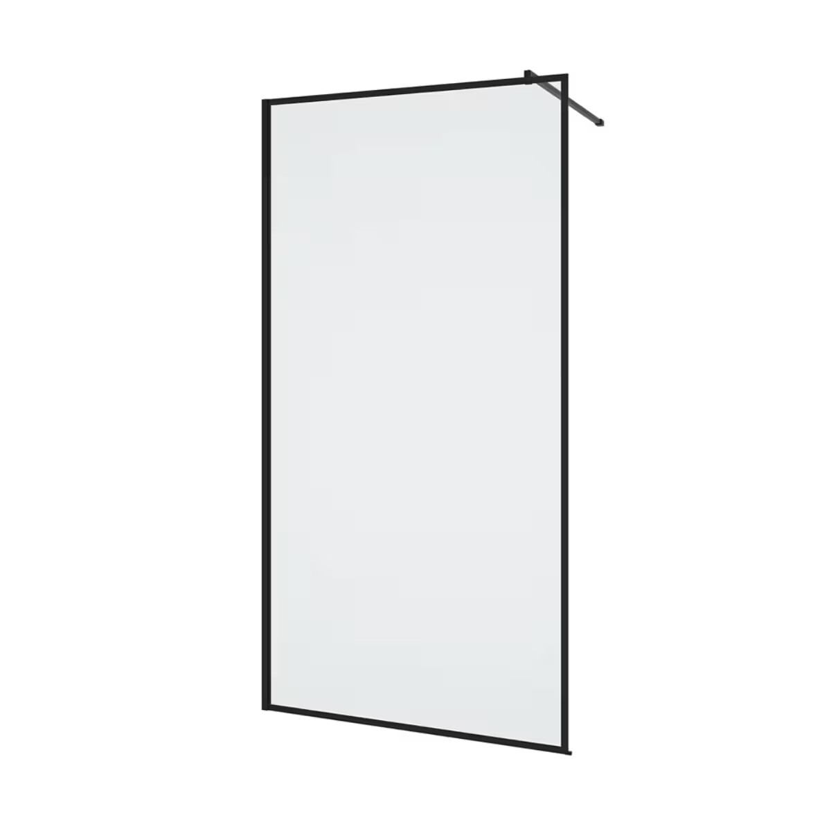 Mampara De Vidrio Fija Negra 100x195 Cm 