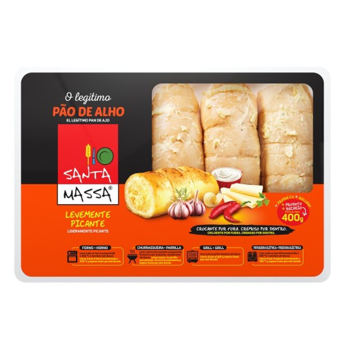 2x1!! OFERTA - PAN DE AJO PICANTE 400G SANTA MASSA 