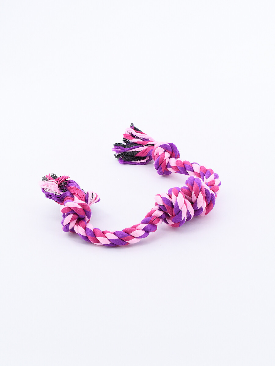 JUEGO MASCOTA CUERDA CON NUDO - MULTICOLOR 