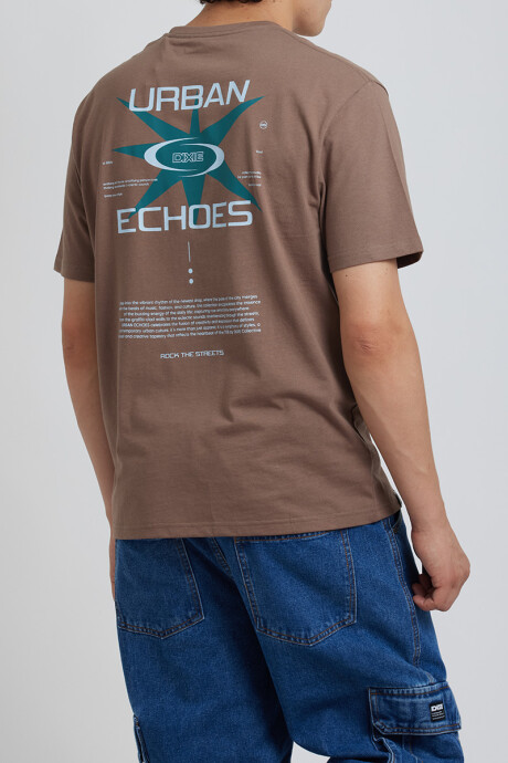 T-SHIRT M/C ECCO DIXIE Marrón Claro