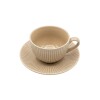 TAZA C/PLATITO BEIGE COMB 100ML Unica