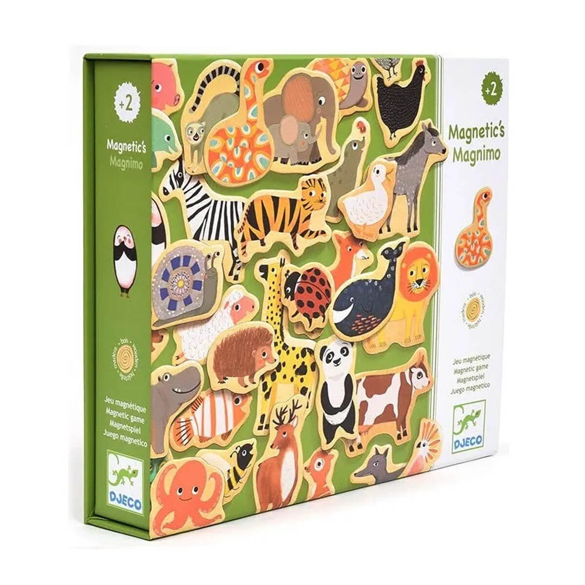 Magnimo Juego Magnético 36 Animales De Madera Djeco 