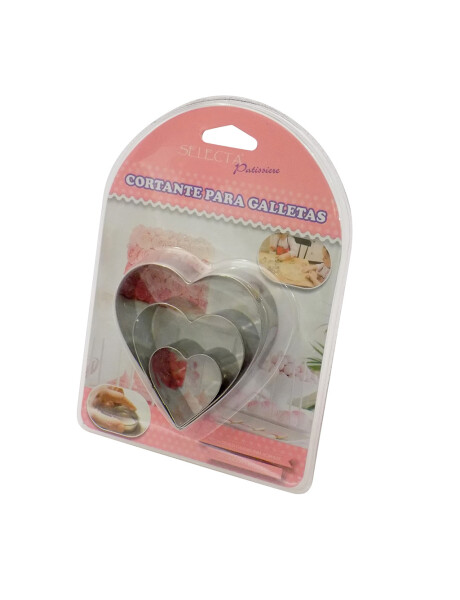 SET 3 PCS CORTANTE P/GALLETA METAL CORAZON SET 3 PCS CORTANTE P/GALLETA METAL CORAZON