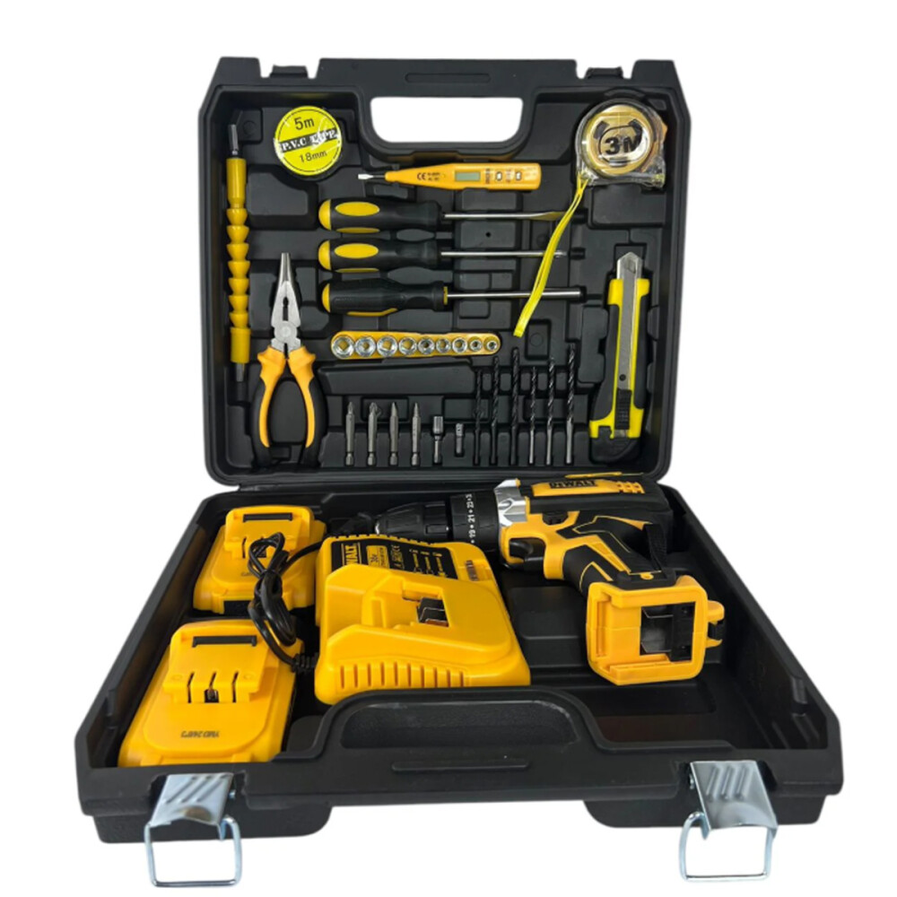 Set Taladro Inalámbrico 21v Con 2 Baterías Y Cargador Set Taladro Inalámbrico 21v Con 2 Baterías Y Cargador