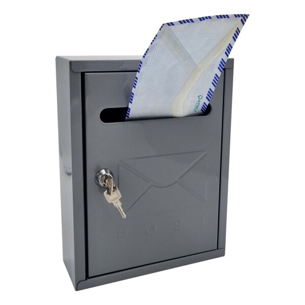 Buzon Cartero Metálica Buzonera Para Reja Puerta Adelante Color Variante Gris