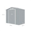 Galpón prefabricado Reforzado 2 Puertas ARCHER B Aluminio