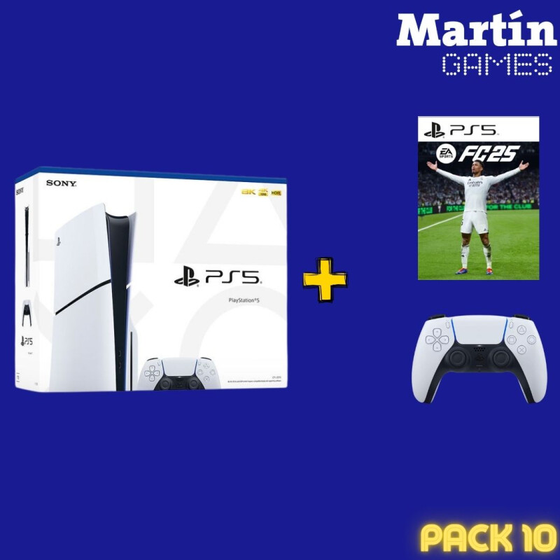 PS5 PLAYSTATION 5 SLIM CON LECTORA + 1 MANDO EXTRA + FC 25 PS5 PLAYSTATION 5 SLIM CON LECTORA + 1 MANDO EXTRA + FC 25