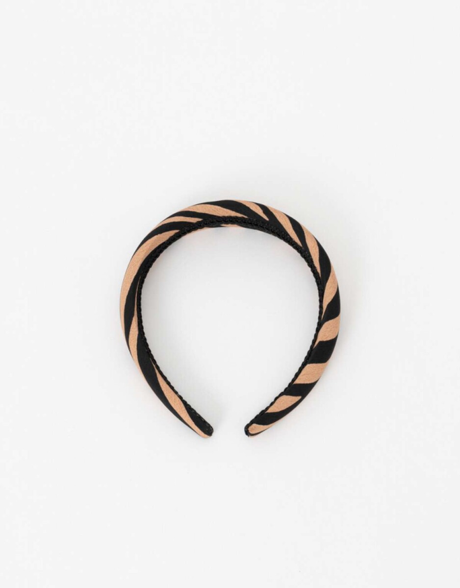 Vincha Rígida Semi Puffy - Estampado Animal Print 