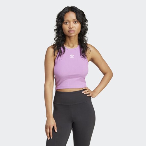 Musculosa Adidas Essentials Ribbed Rosado