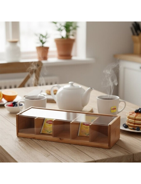 CAJA DE TE 5 DIVISIONES BAMBU 36x11x9CM NATURAL CAJA DE TE 5 DIVISIONES BAMBU 36x11x9CM NATURAL