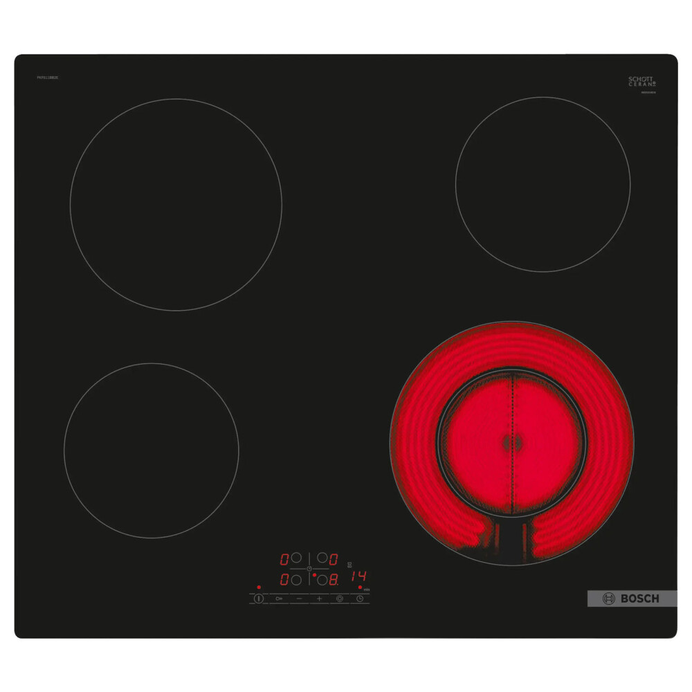 ANAFE BOSCH VITROCERAMICA NEGRO PKF611BB8E 60CM
