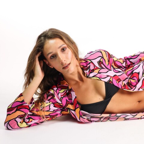 CAMISA LARGA S-XXL ROSA ABSTR