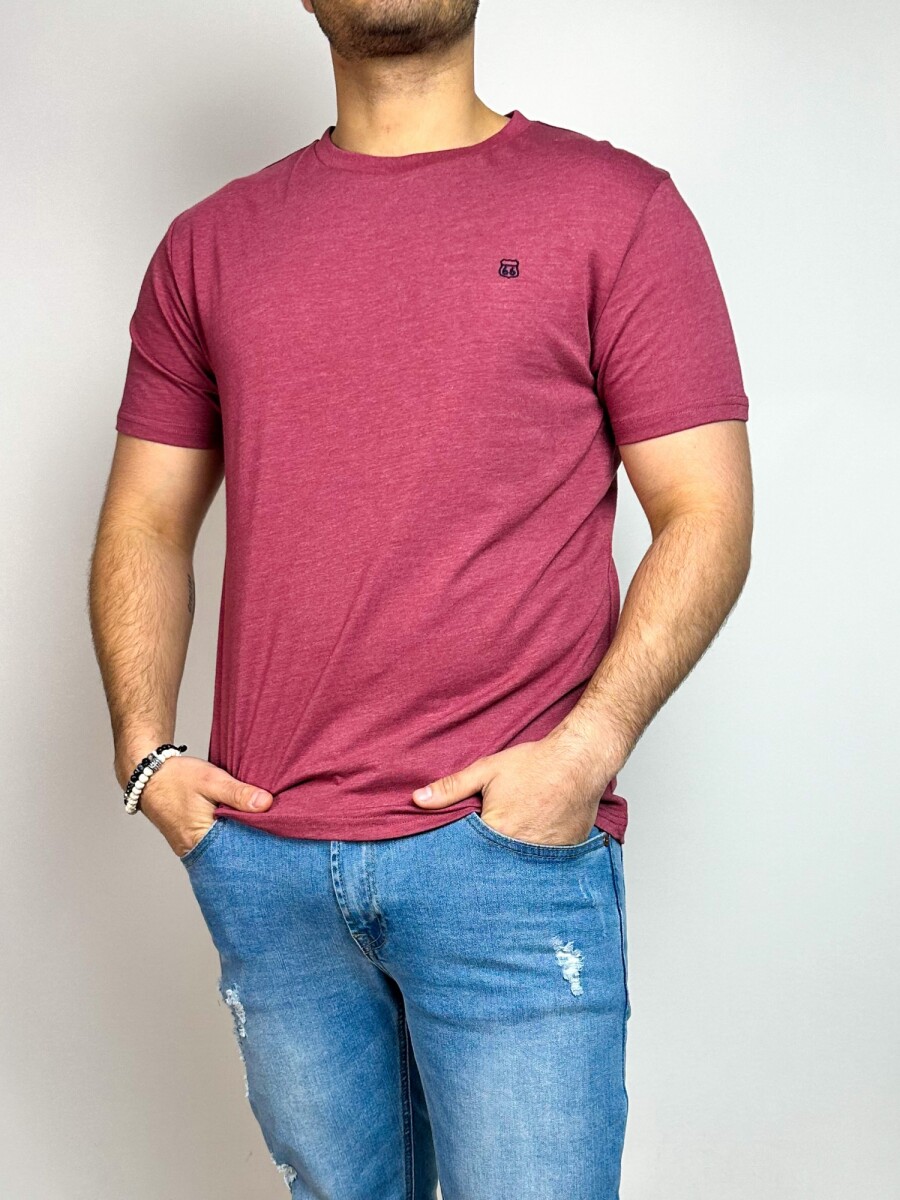 T-shirt lisa con logo bordado Tao - Rojo 