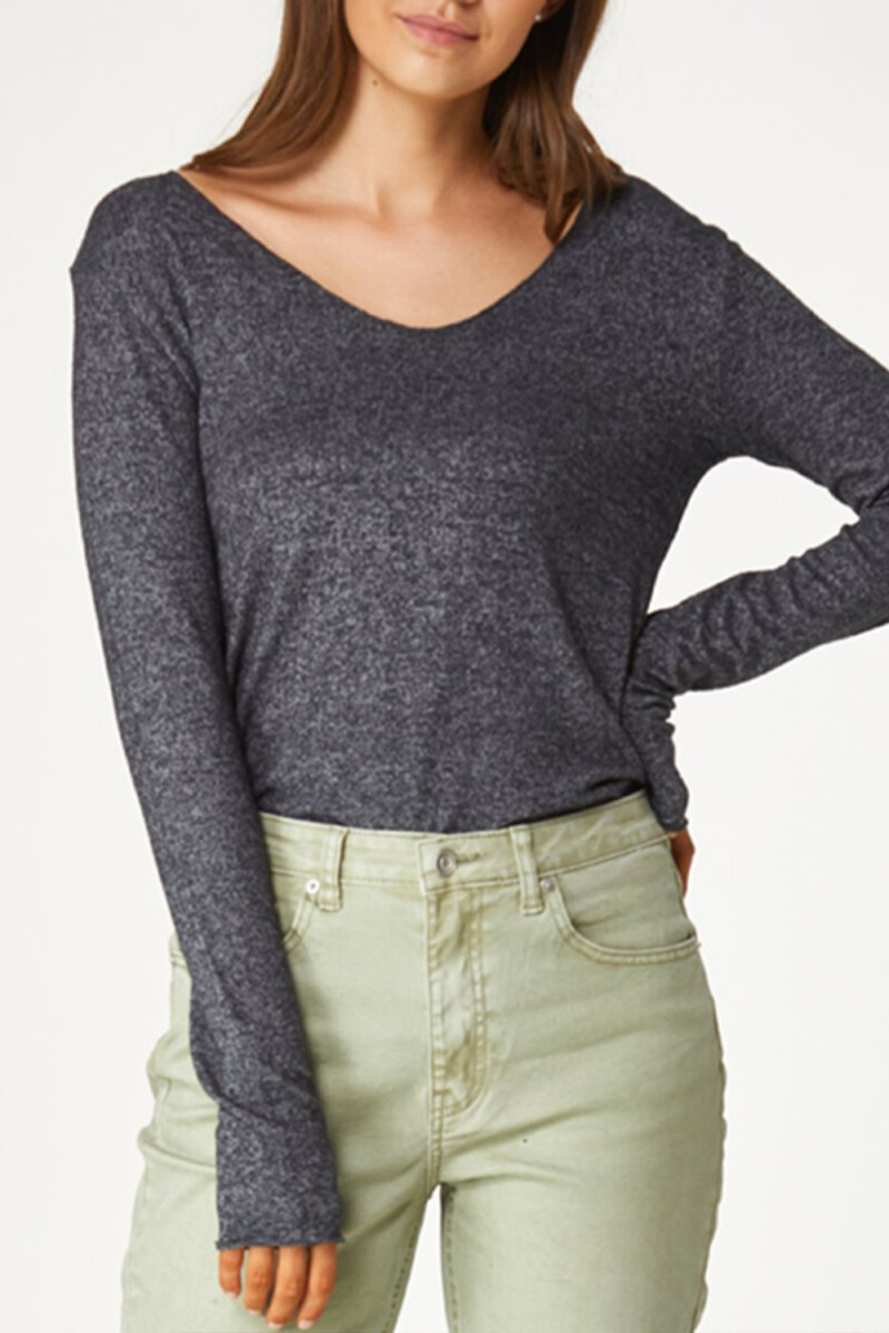 Sweater Zaina - Gris Melange Medio 