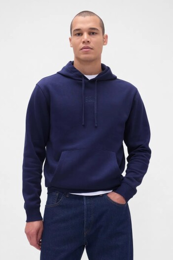 Buzo Canguro Mini Logo Gap Hombre New Navy