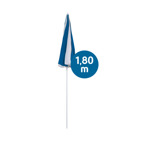 Sombrilla Playa Jardin Clásica MOR 1,80 M FPS 70 Aluminio Azul/plata