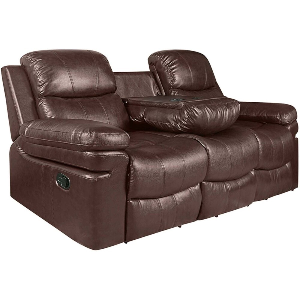Sillón reclinable 3 cuerpos - Pu MR2138 Marrón