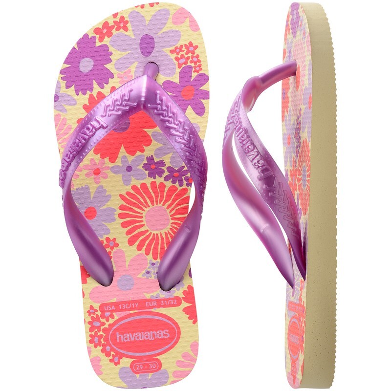 Ojotas Havaianas Kids Flores Violeta