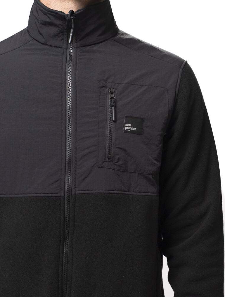 Campera Polar Comb. Forum Columbus Negro/Negro