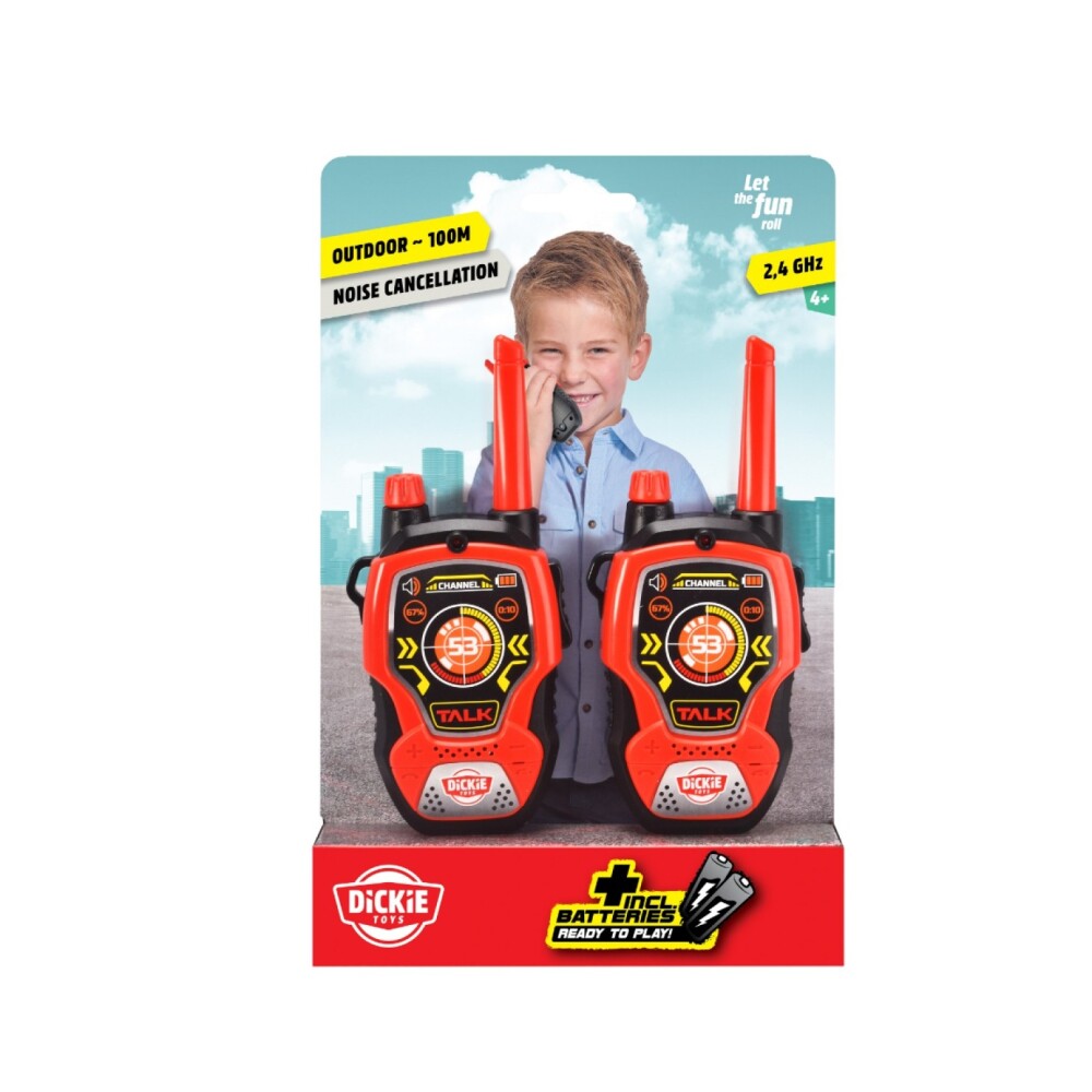 Dickie Toys Walkie Talkie Clásico Pack x2 Hasta 100 m DICKIE- WALKIE TALKIE CLASICO