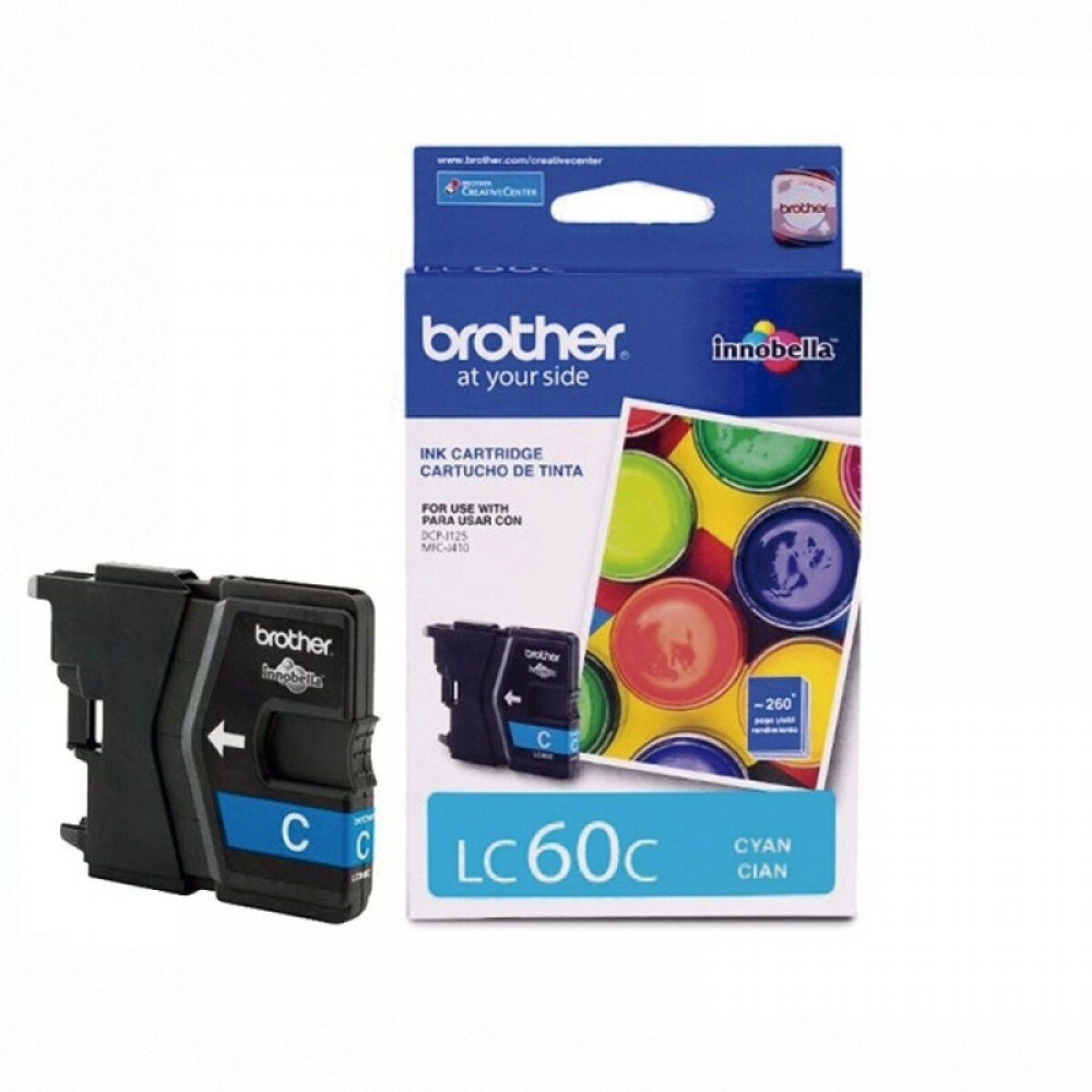 BROTHER LC60C MFC-J410/DCP-140/DCP-J125/MFC240C CYAN - Brother Lc60c Mfc-j410/dcp-140/dcp-j125/mfc240c Cyan 