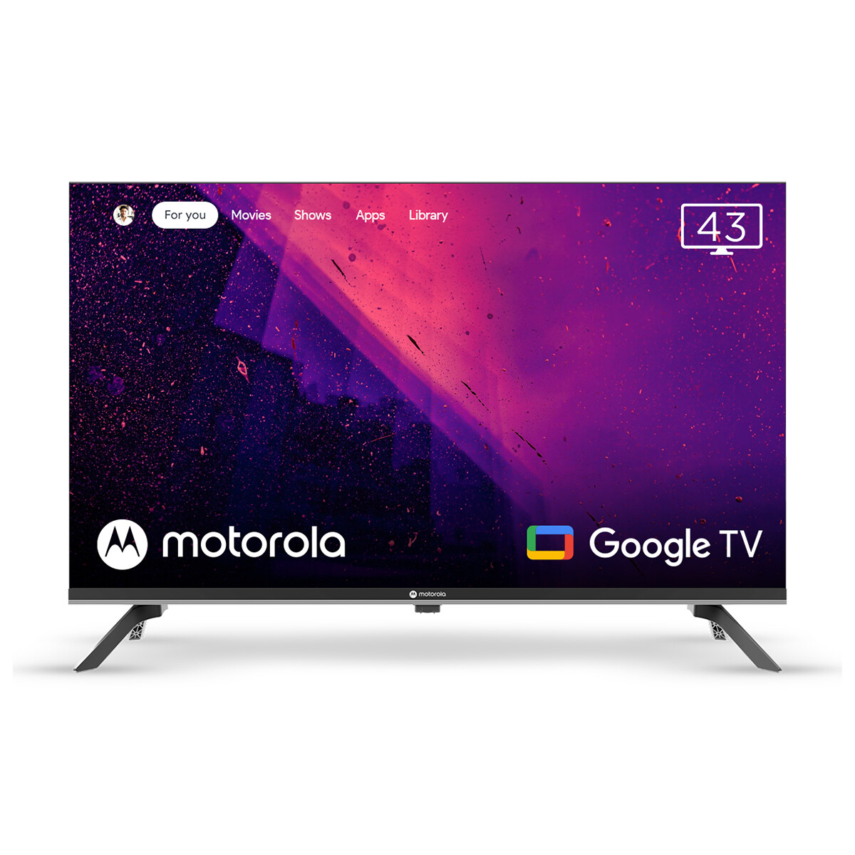 Smart TV Motorola 43" Full HD con Google TV Integrado - Negro 