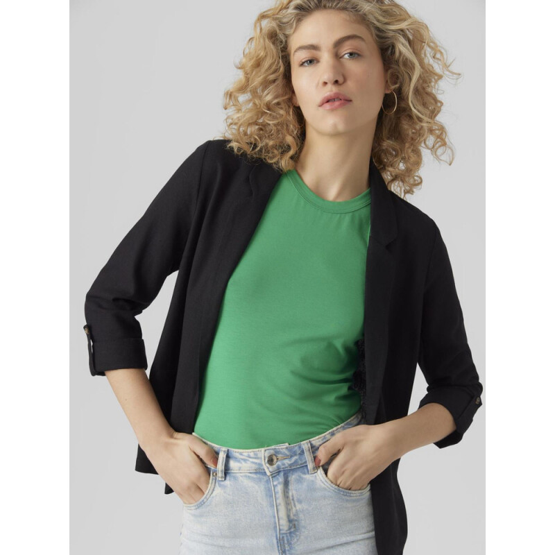 VMJESMILO 3/4 LOOSE BLAZER WVN GA NOOS BLACK