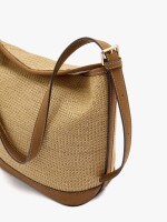 Bolso De Hombro Efecto Rafia natural