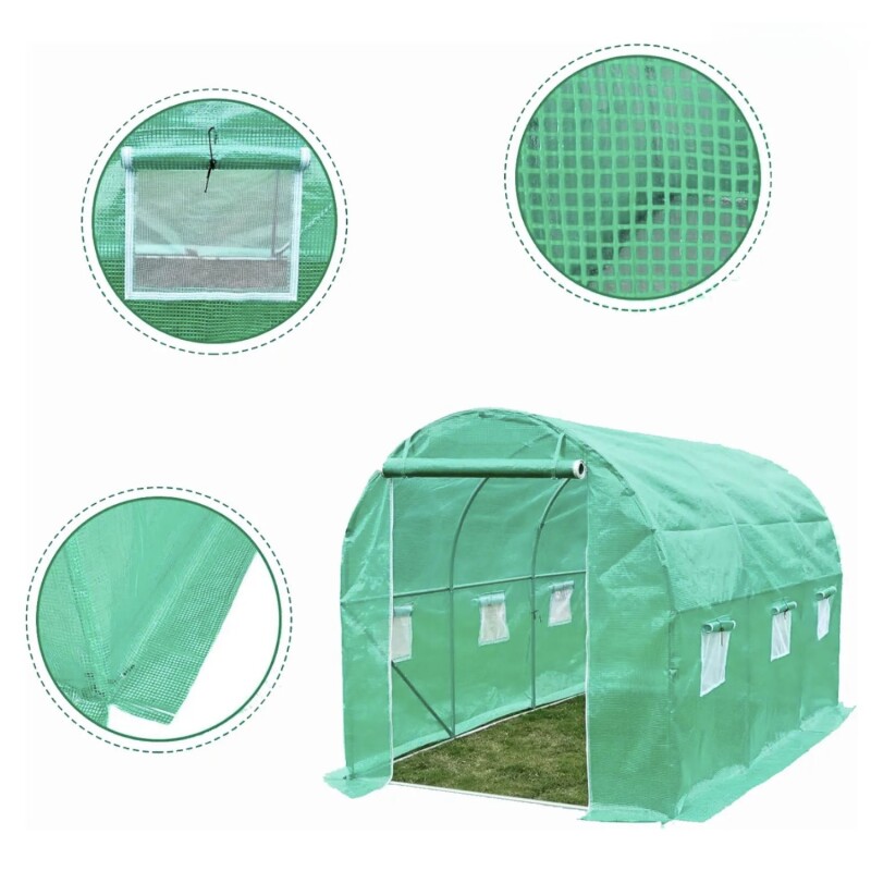 Invernadero Portátil De 3x2 Ecodrop Fácil Armado Filtro Uv Verde