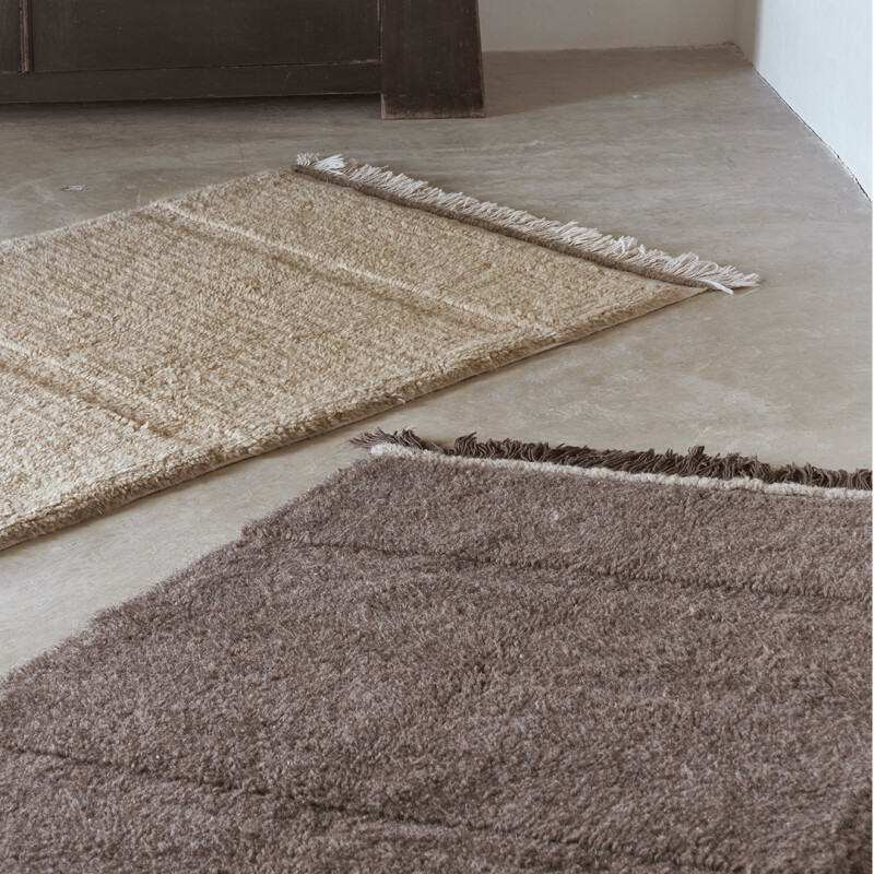 Alfombra caminero de lana lavable - Steppe Beige