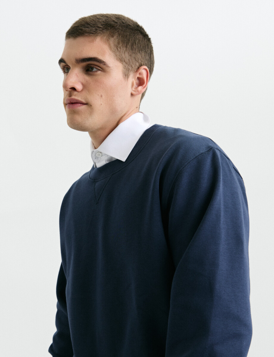 470559 SWEATER HARRY Azul Piedra Melange