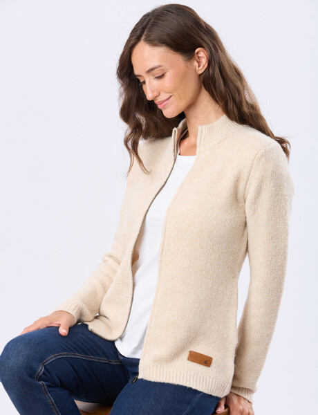 CAMPERA TEJIDA DE ABRIGO Natural
