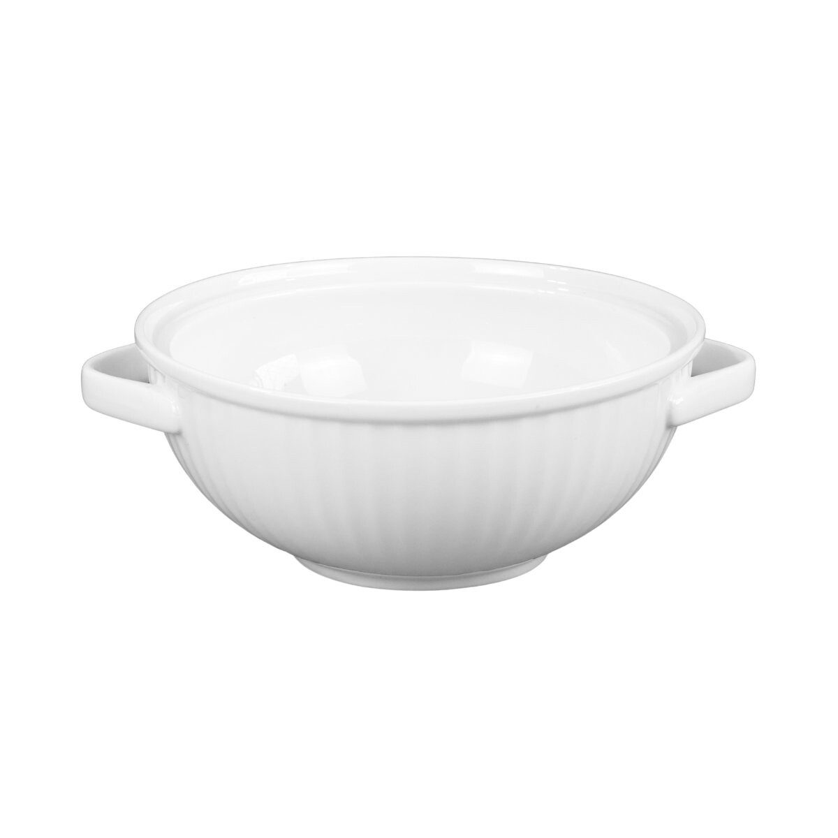 Bowl de ceramica labrado con asas 