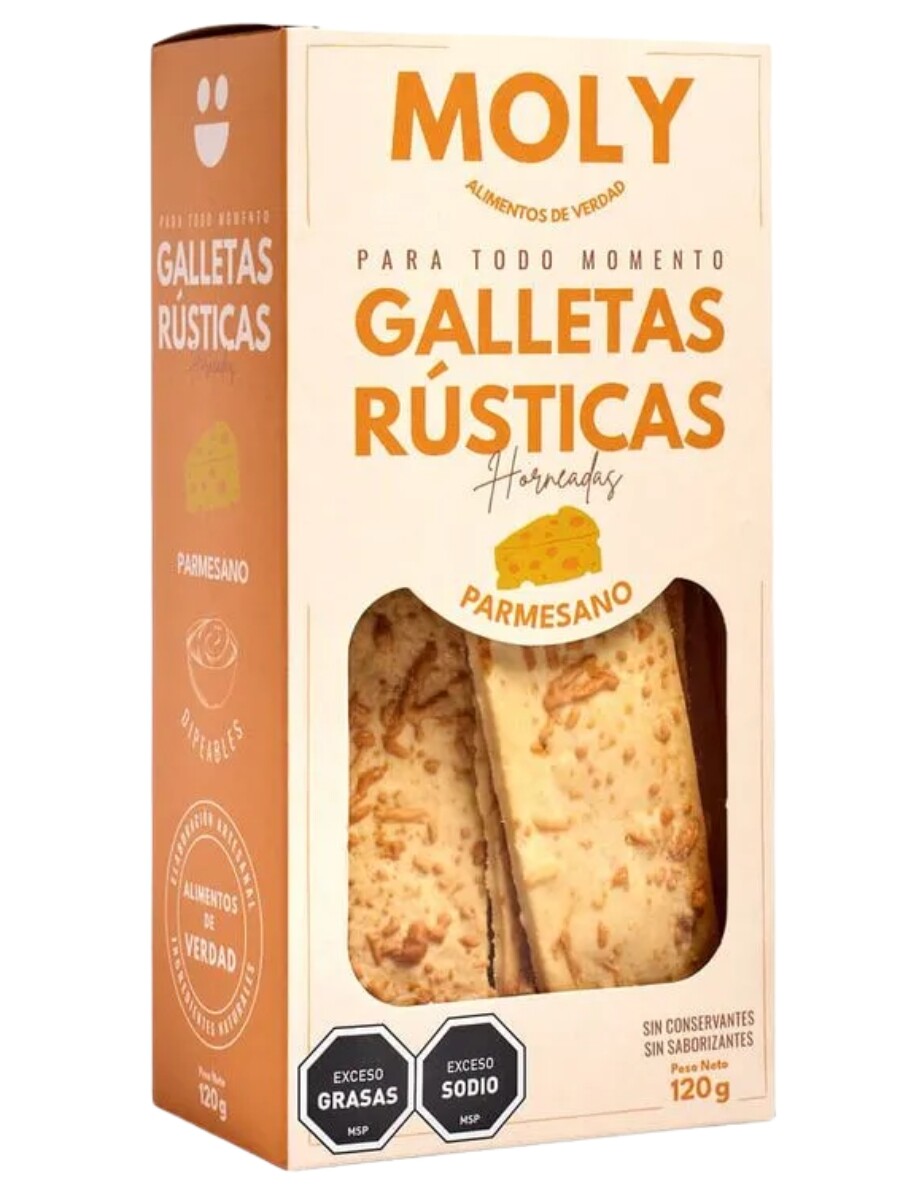 Galletas Moly rusticas Parmesano 