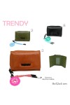 Billetera Trendy con llavero Verde