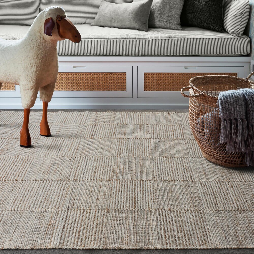 ALFOMBRA YUTE-Y-LANA NATURAL-BEIGE BOONTON